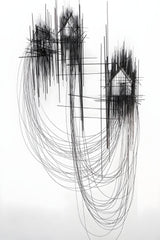 Ink-Drawn Cityscape Modern Wall Art - beink online art store