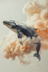 Fantasy Whale in the Sky Animal Wall Art