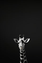 Northern Giraffe Black & White Wall Art