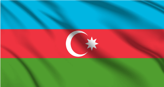 Azerbaijan National Flag Wall Art - beink online art store