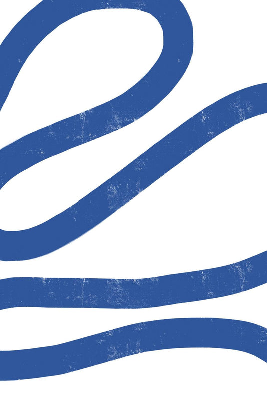 Blue Spiral Llines Wall Art - beink online art store
