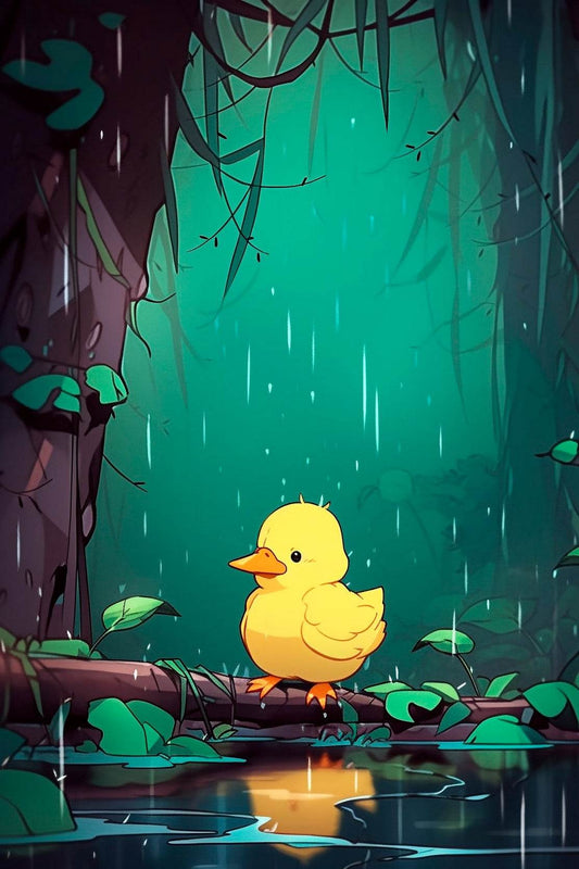 Rainy Day Mood in Anime style Wall Art - beink online art store