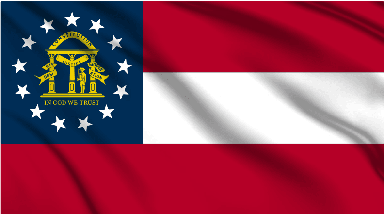 Georgia (US State) Flag Wall Art - beink online art store