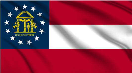Georgia (US State) Flag Wall Art - beink online art store