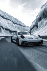 Porsche 992 GT3 White Wall Art