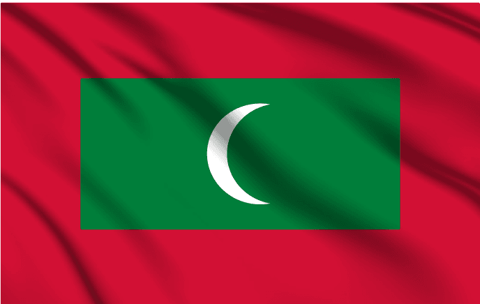 Maldives National Flag Wall Art - beink online art store