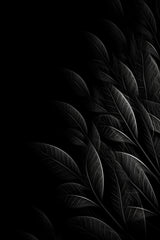 Leaf Background Black & White Wall Art