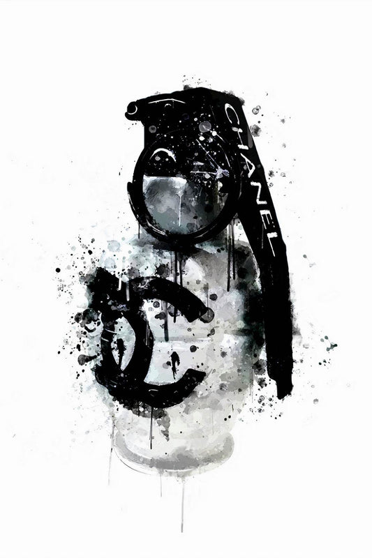 Spray Paint Chanel Logo - Chanel Chaos Wall Art - beink online art store