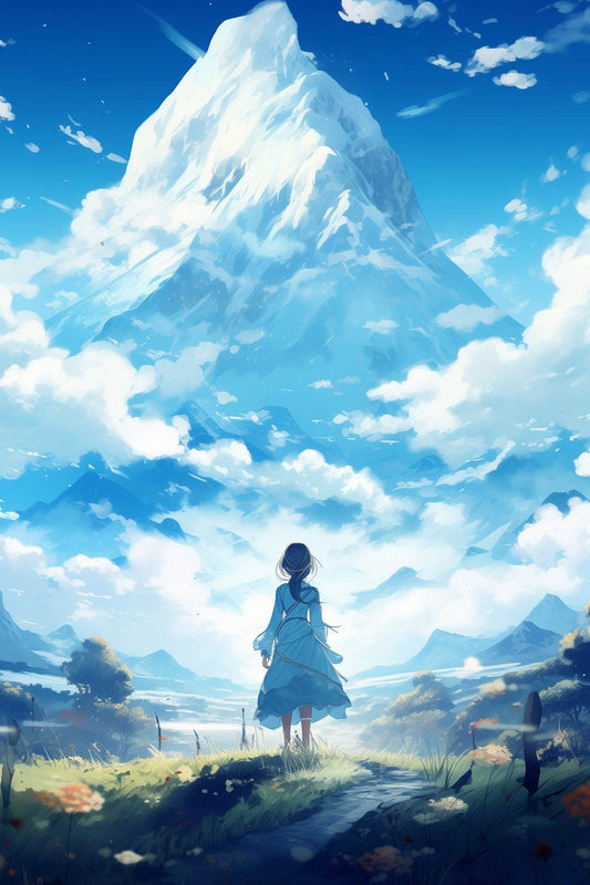 Fantasy Anime Style Scene in Mountain Wall Art - beink online art store