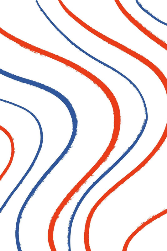 Colored Wavy Lines Wall Art - beink online art store