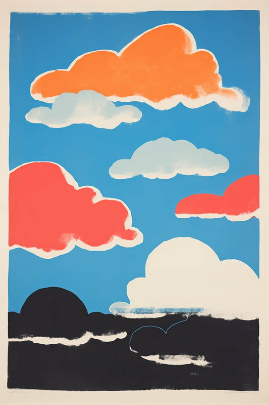 Colorful Clouds Painting Wall Art - beink online art store