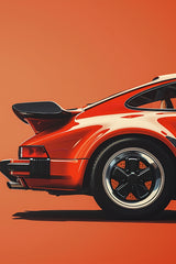 Portrait Painting Porsche Wall Art