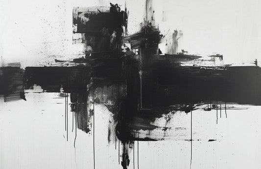 Chaotic Composition of Brush Strokes Wall Art - beink online art store