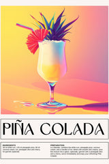 Pina Colada Cocktail Wall Art