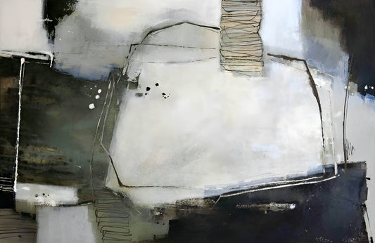 Watercolor Industrial Ruins Modern Wall Art - beink online art store