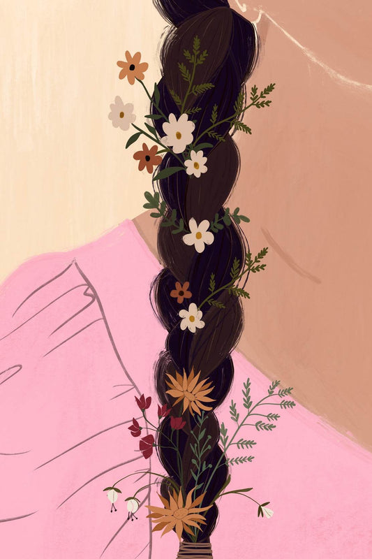Braided Hair of A Girl Wall Art - beink online art store