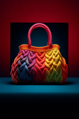 Colorful Knitted Bag Wall Art