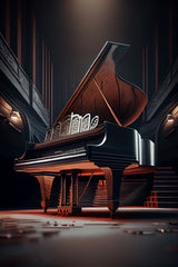 Grand Luxury Piano In The Theater Wall Art