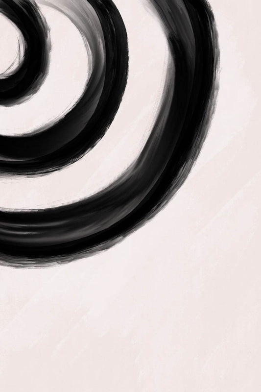Black Half Circle Painting Wall Art - beink online art store