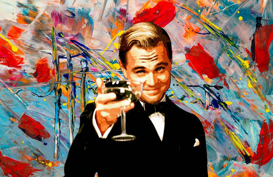 Leonardo DiCaprio Painting With Brush Strokes Background - beink online art store