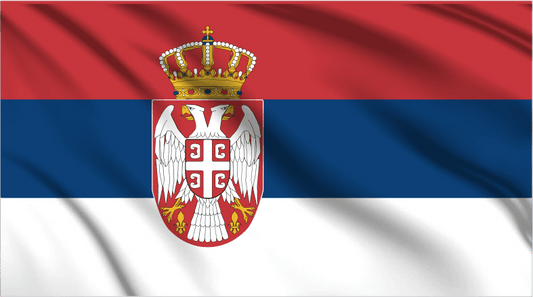 Serbia National Flag Wall Art - beink online art store