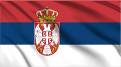 Serbia National Flag Wall Art - beink online art store