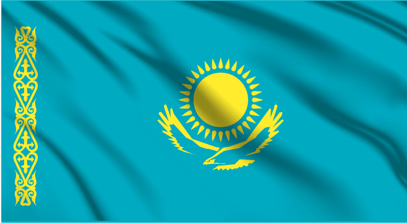 Kazakhstan National Flag Wall Art - beink online art store