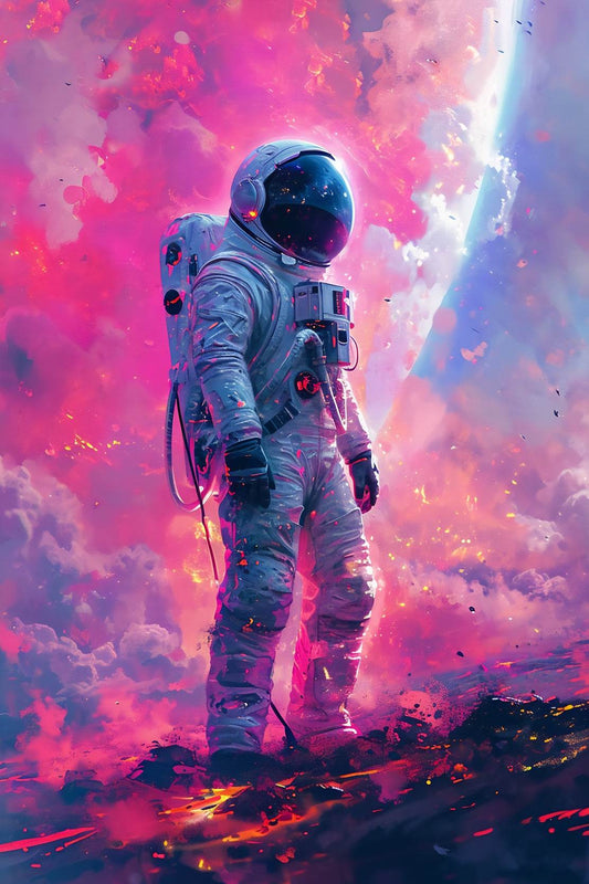 An astronaut in the space wall art - beink online art store