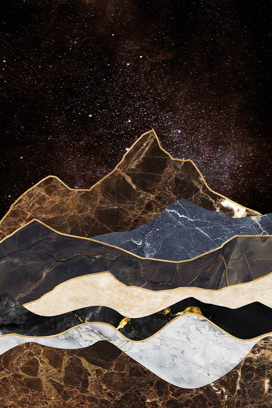 Marbled Peaks Modern Wall Art - beink online art store