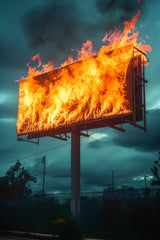 Fiery Billboard Wall Art