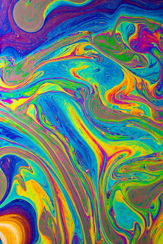Multicolor Oil Paint Fluid Abstract Wall Art - beink online art store