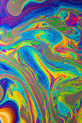 Multicolor Oil Paint Fluid Abstract Wall Art