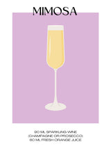 Mimosa Sparkling Wine Wall Art