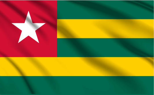 Togo National Flag Wall Art - beink online art store