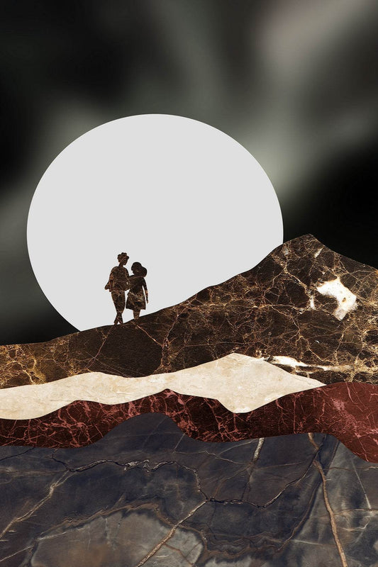 Cosmic Couple on Mountains Wall Art - beink online art store