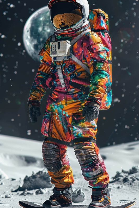 Astronaut colorful suit on moon Wall Art - beink online art store