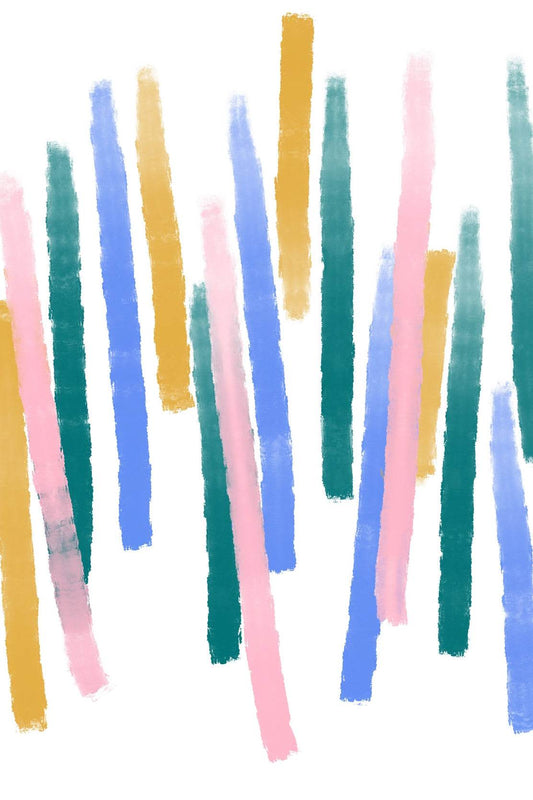 Colored Cylindrical Lines Wall Art - beink online art store
