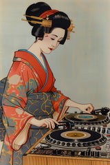 Japanese Dj Geisha Ramen Wall Art