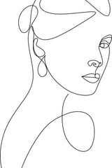 Half Face of  Beautiful Woman Wall Art