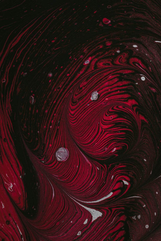 Swirling Red Print Abstract Wall Art - beink online art store