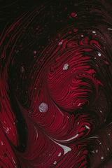 Swirling Red Print Abstract Wall Art