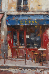 Oil Painting Of A Cafe Wall Art