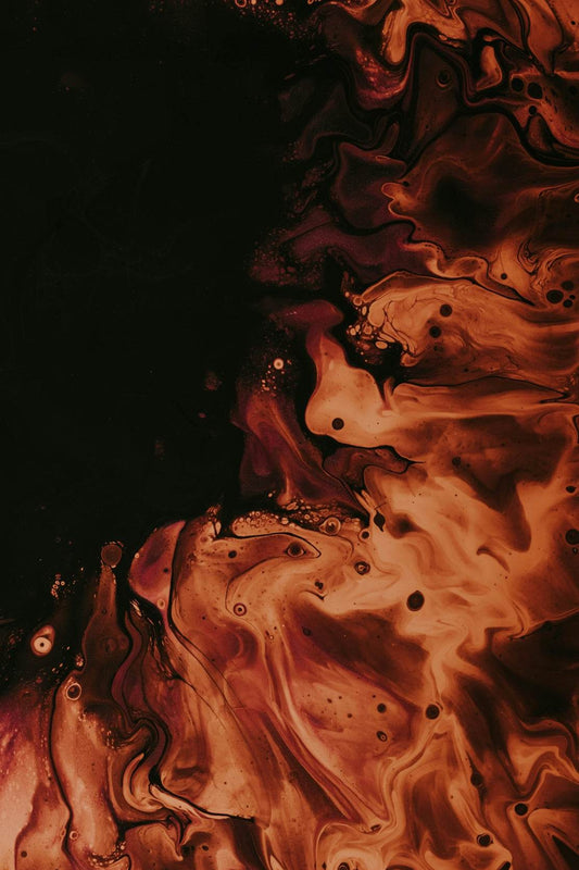 Fire Burning Brush Strokes Abstract Wall Art - beink online art store