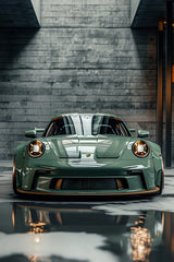 Porsche992 GT3 Green Metallic Wall Art