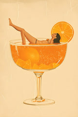 Pinup Girl In Beer Wall Art