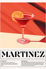 Red Martinez cocktail Wall Art