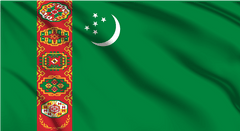 Turkmenistan National Flag Wall Art - beink online art store