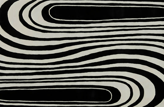 Twisted Zebra Lines Modern Wall Art - beink online art store