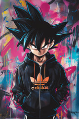 Black Goku Anime Wall Art