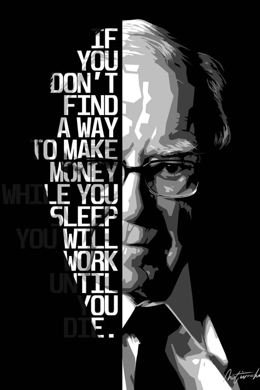 Warren Buffett Motivational Quote Wall Art - beink online art store